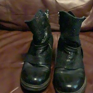 AS 98 overlay ankle boot black 8 1/2